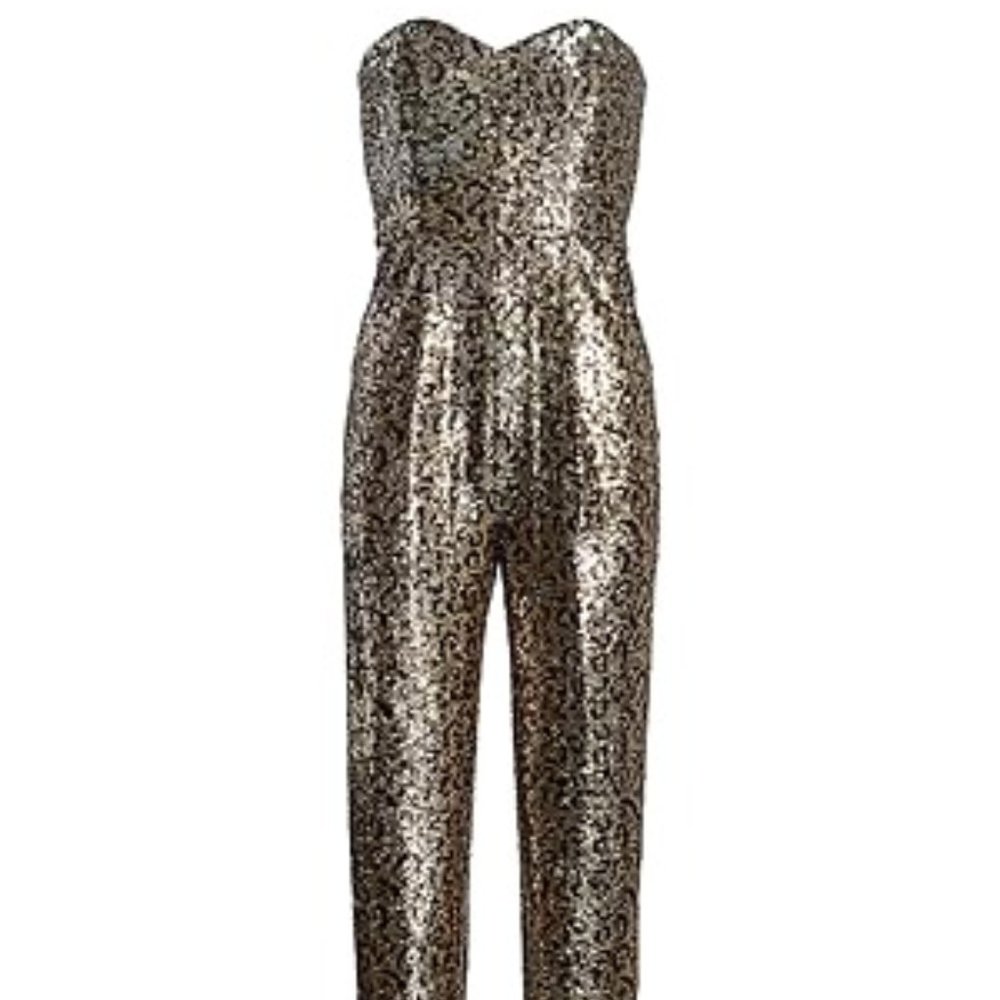 MILLY Sequin jumpsuit - leopard